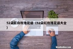 52朵红玫瑰花语大全 52朵红白玫瑰花语